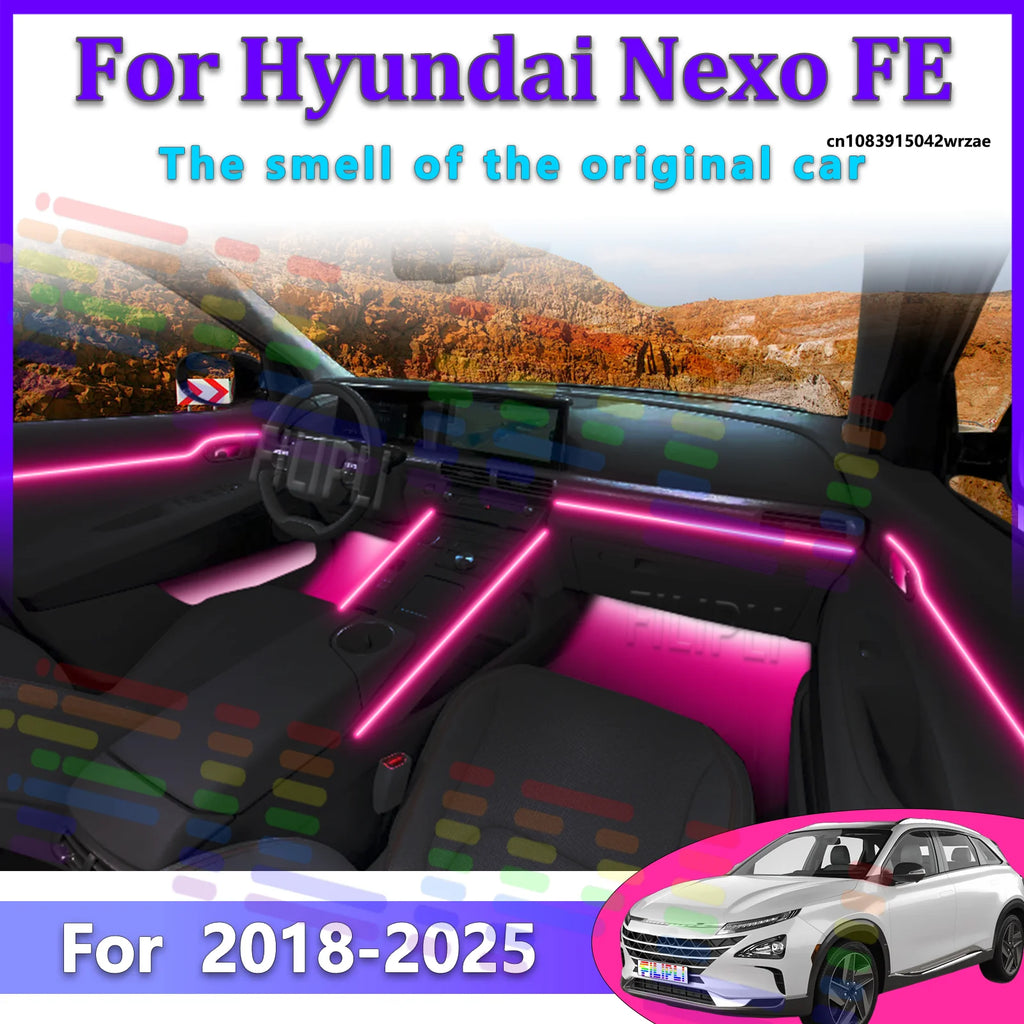 64 RGB - Neon Strip - for Hyundai 2018-2025 - App Control - Car Interior Lighting | AUTOKITSHOP