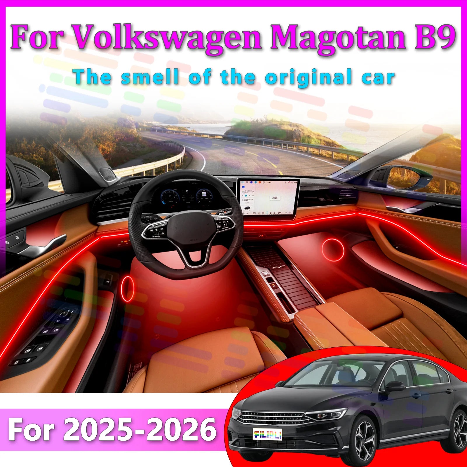RGB - Ambient Light - for VW B9 - App Control - Car Interior Lighting | AUTOKITSHOP