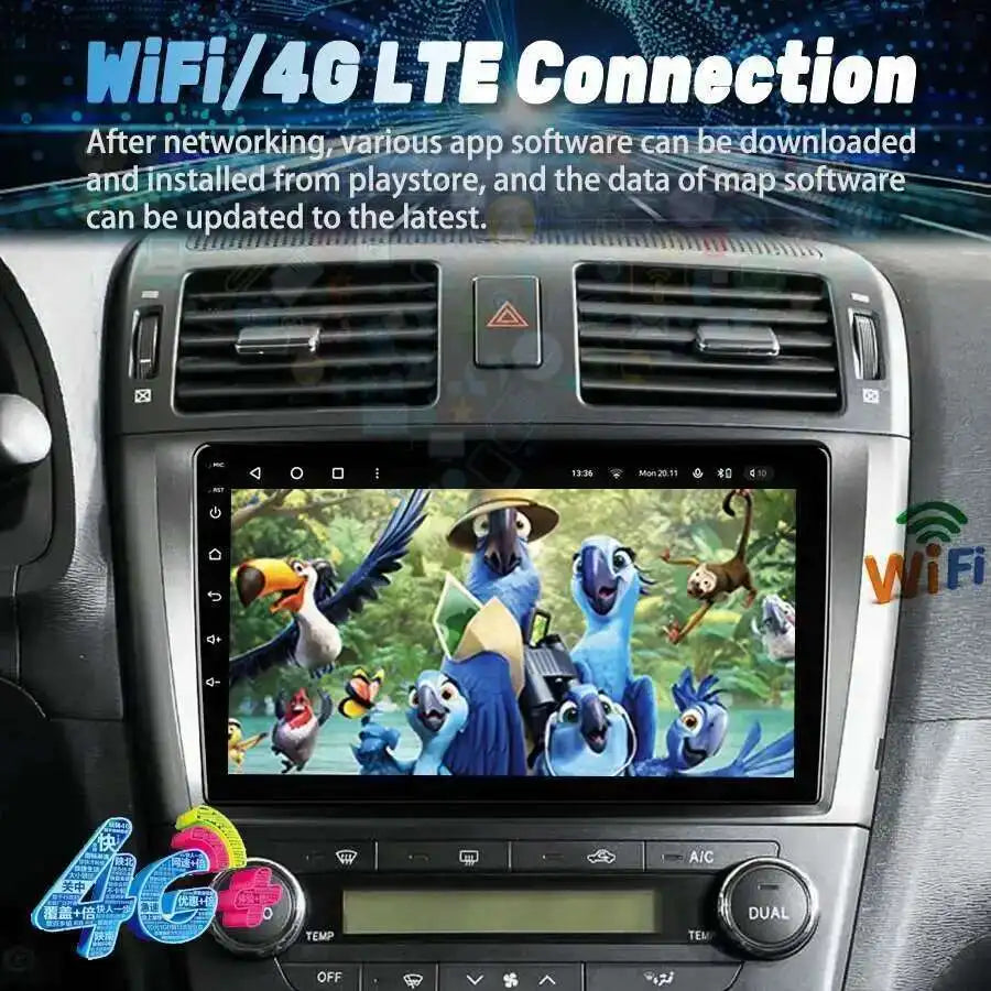 9inch Android 15 Car Radio AI Voice CarPlay Stereo For Toyota Avensis 2009 - 2015 GPS Navi