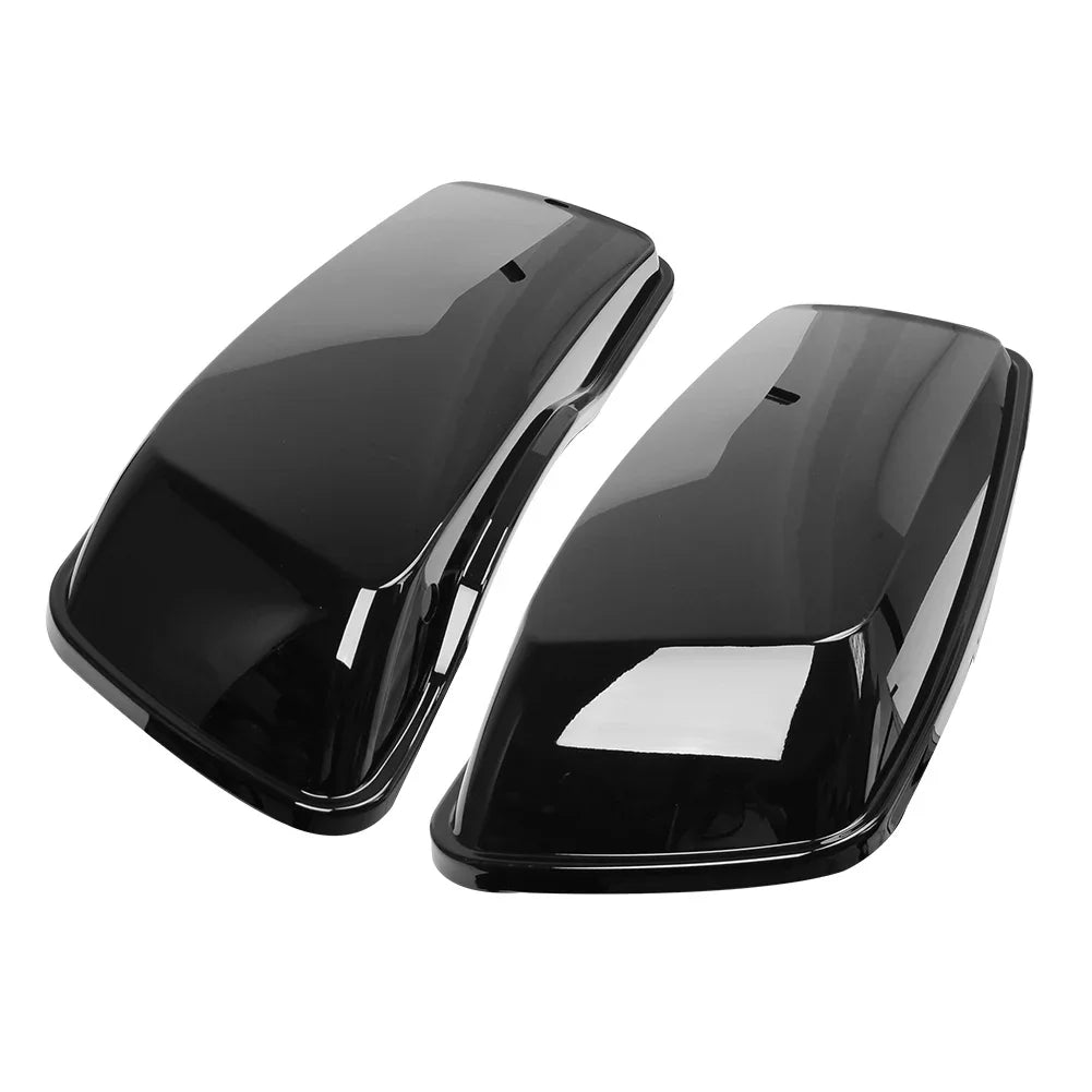 Black Saddlebag Lids Covers Motorcycle Accessories For Harley Touring Road King Street Electra G - Automotive LED Light