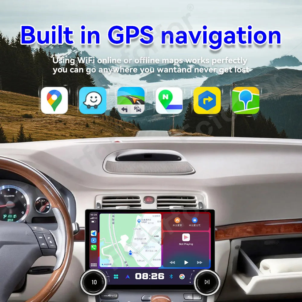 Large Screen 11.5 Inch Android 15 HD Touch Wireless CarPlay Android Auto GPS Navigation Me