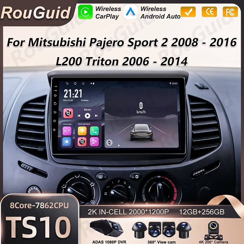 Android Carplay Car Radio For Mitsubishi Pajero Sport 2 2008-2016 L200 Triton 2006-2014 Au | AUTOKITSHOP