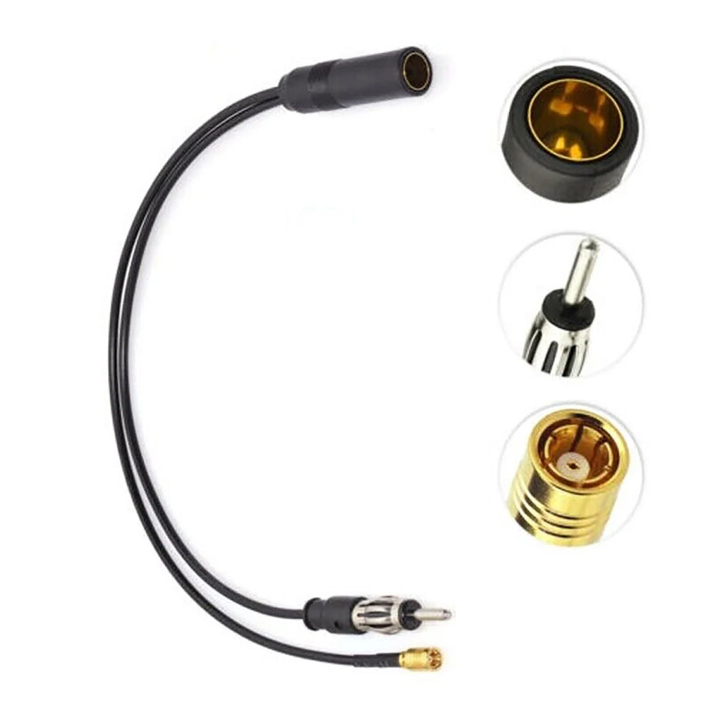 DAB & FM / AM Car Radio Aerial Active Antenna SMB DIN Splitter Adapter Cable Compatible DA