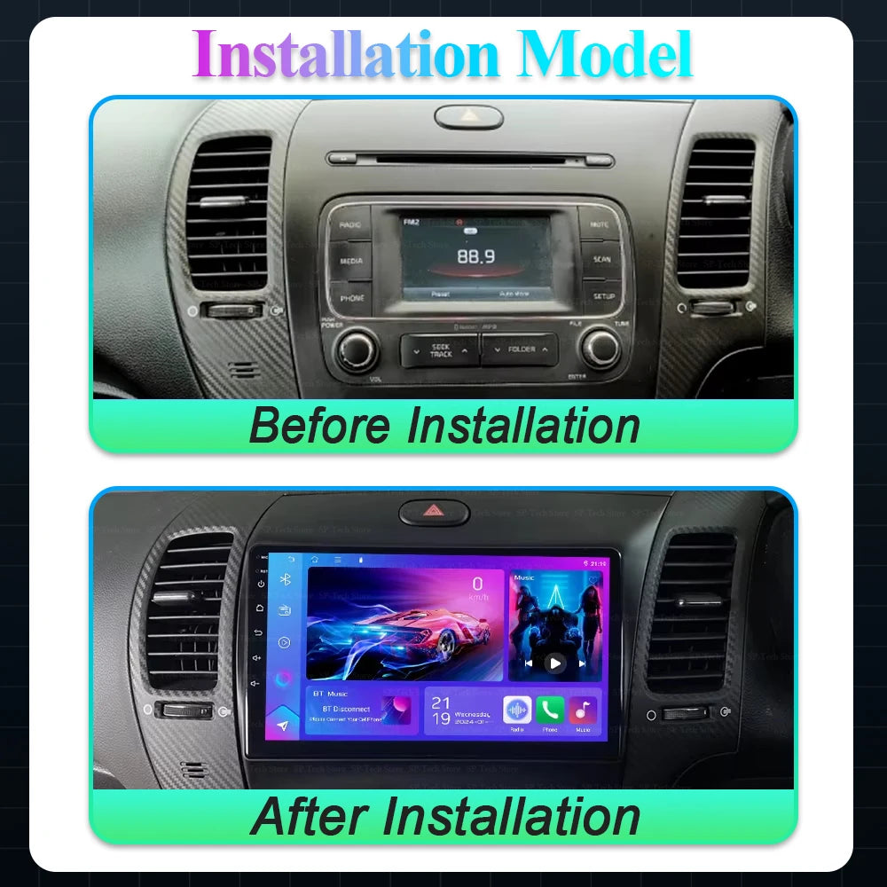 Android 16 For Kia Cerato 3 K3 Forte 2013 2014 2015 2016 2017 2018 Car Auto Multimedia Vid | AUTOKITSHOP