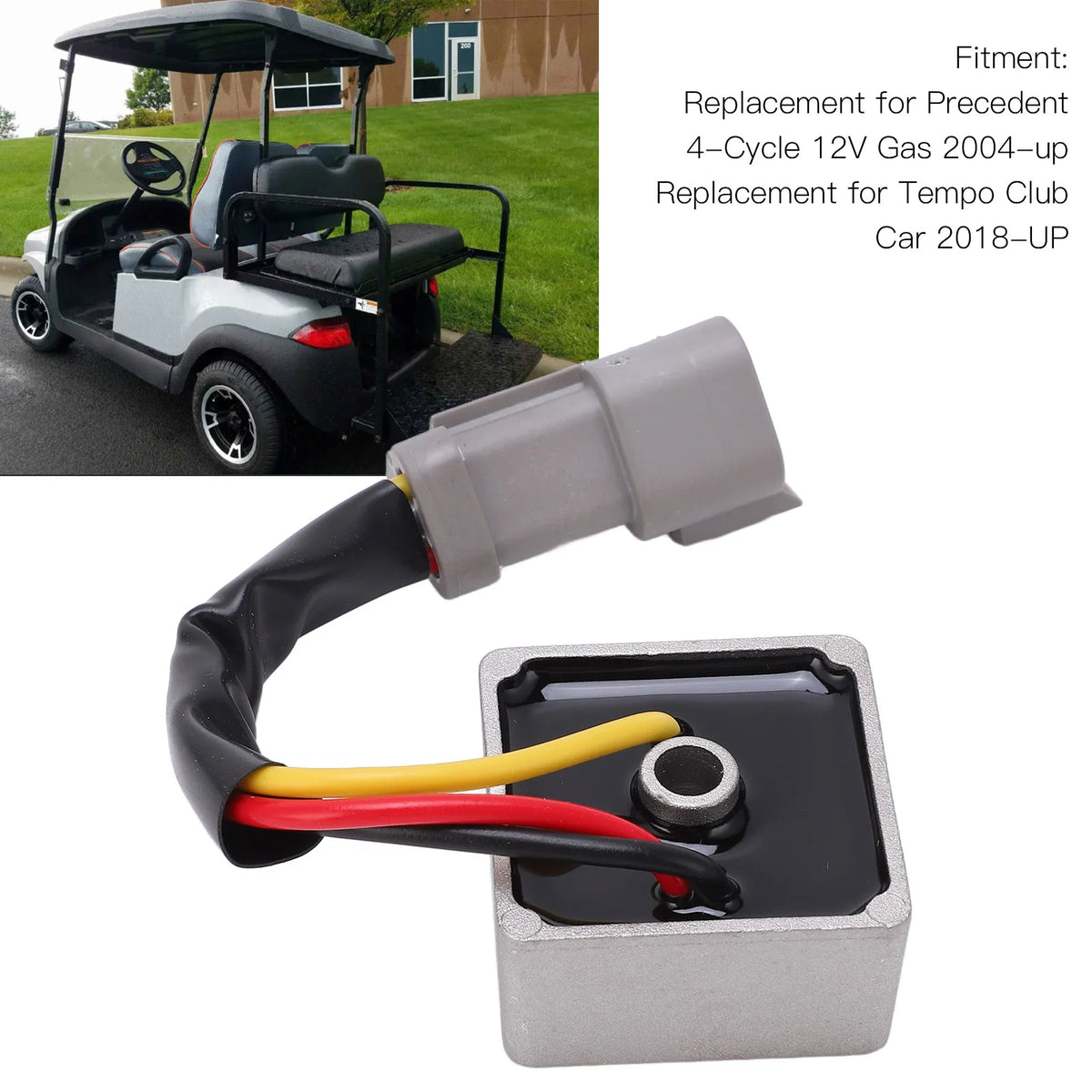 Club Car Voltage Regulator Rectifier 1025159‑01 Replacement for Precedent 4 Cycle 12V Gas 2004‑u - Automotive LED Light