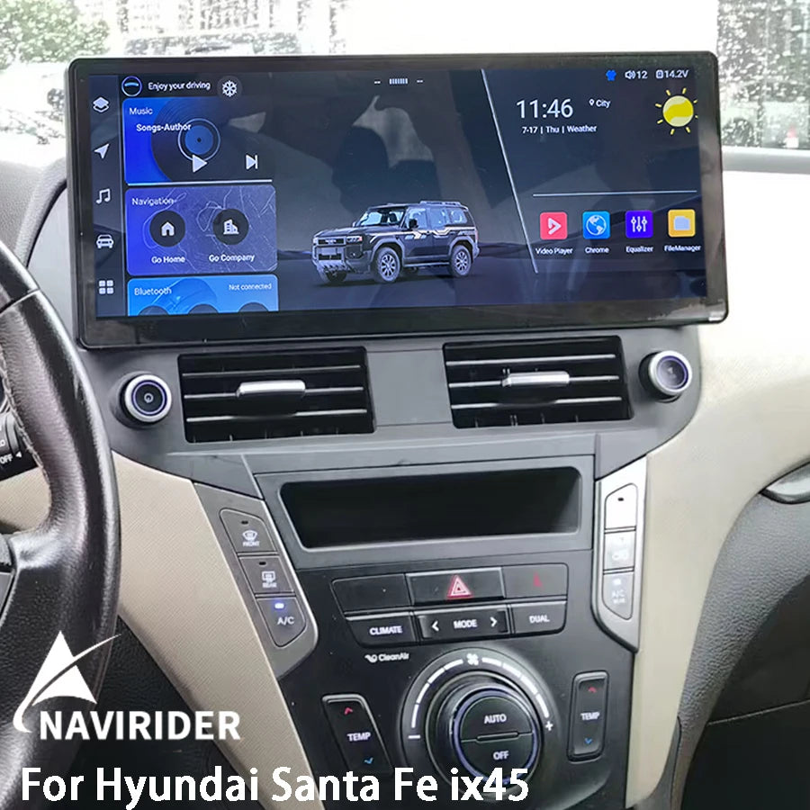 Video Player CarPlay Car Radio Multimedia For Hyundai Santa Fe ix45 2012-2017 15.6" Androi