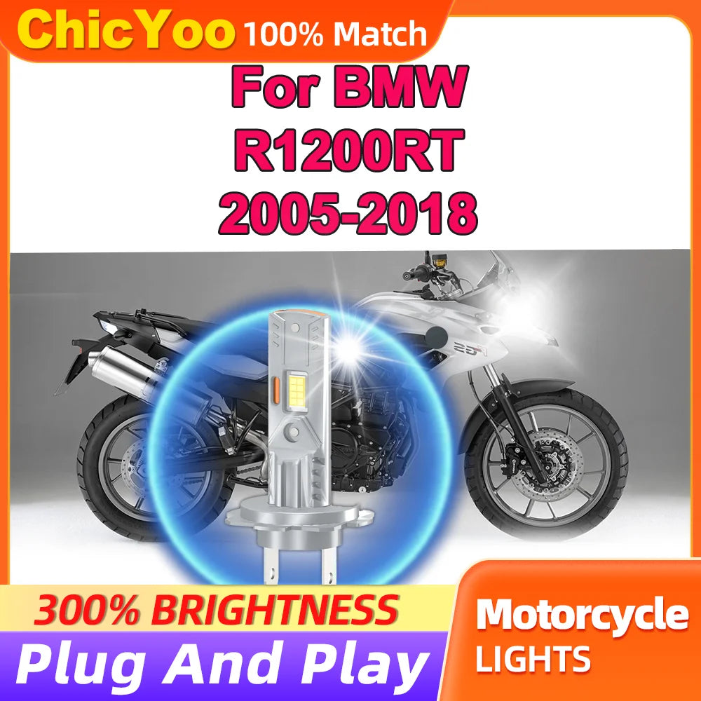 12000LM LED H7 Motorcycle Front Light Canbus CSP Chips Moto Headlamp 120W High Power For B