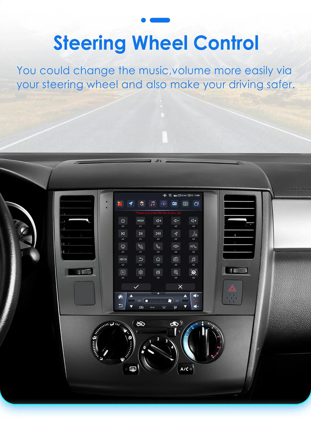 9.7"Android 13 Autoradio for Nissan Tiida C11 2004-2013 Multimedia player Car radio GPS na