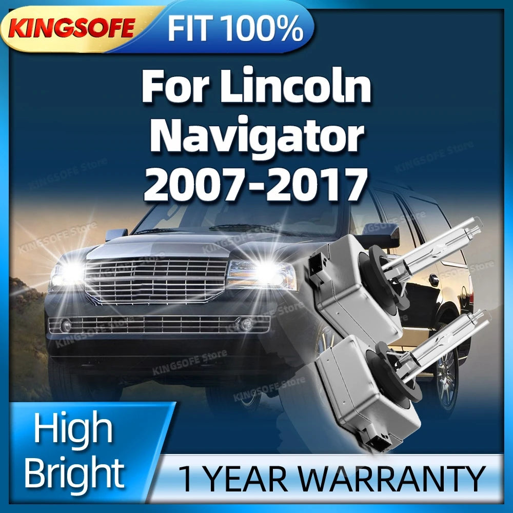 D3S Xenon Light Bulbs 6000K HID Car Headlight Upgrade For Lincoln Navigator 2007-2017 2010