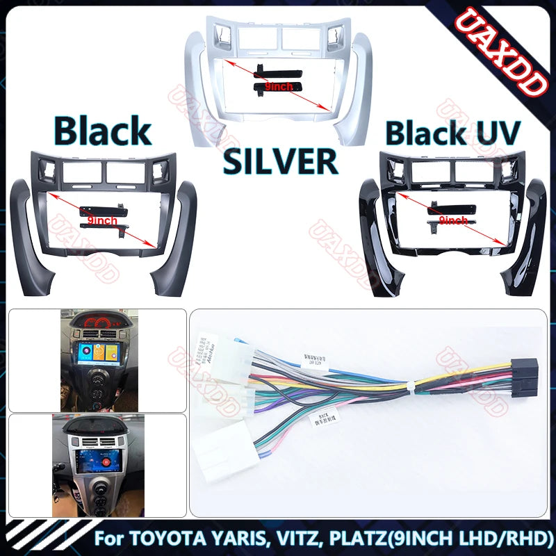 For Toyota Yaris Vitz Platz 9 Inch Car Radio Android Stereo Audio Screen Multimedia Video