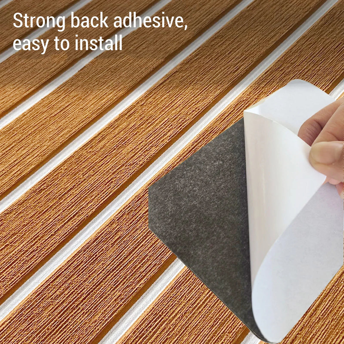 1Pc 3 Colors Boat EVA Self-Adhesive Foam Boat Flooring Faux Teak Decking Sheet Pad For Boat Mari - Automotive LED Light