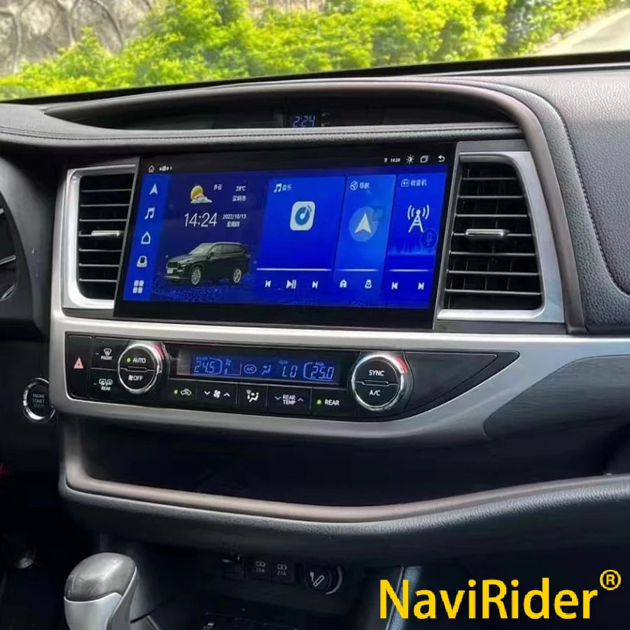 12.3inch Android 15 Screen Car Radio GPS Navigation Stereo For Toyota Highlander 3 XU50 20