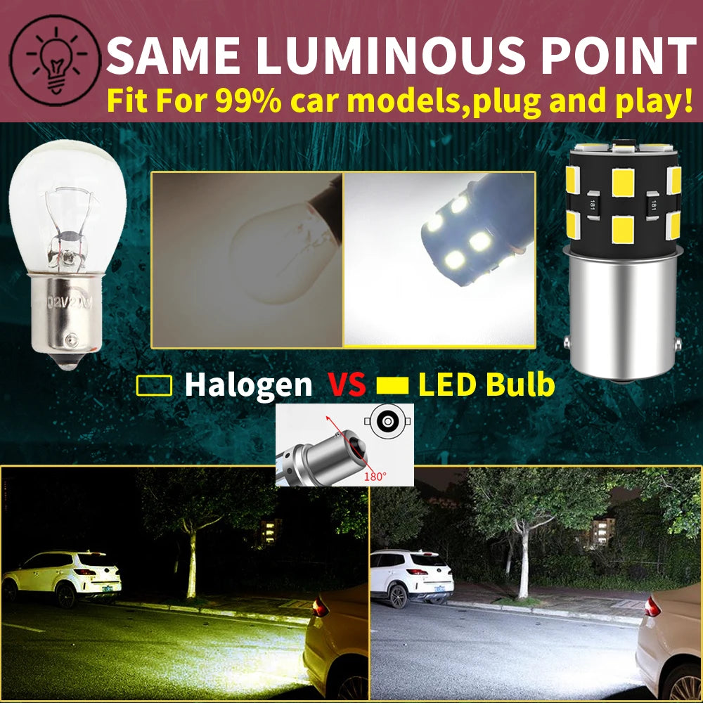 LED Reverse Light Blub Lamp P21W BA15S Canbus For VW Passat B5 B5.5 B6 Golf MK3 MK4 MK5 MK