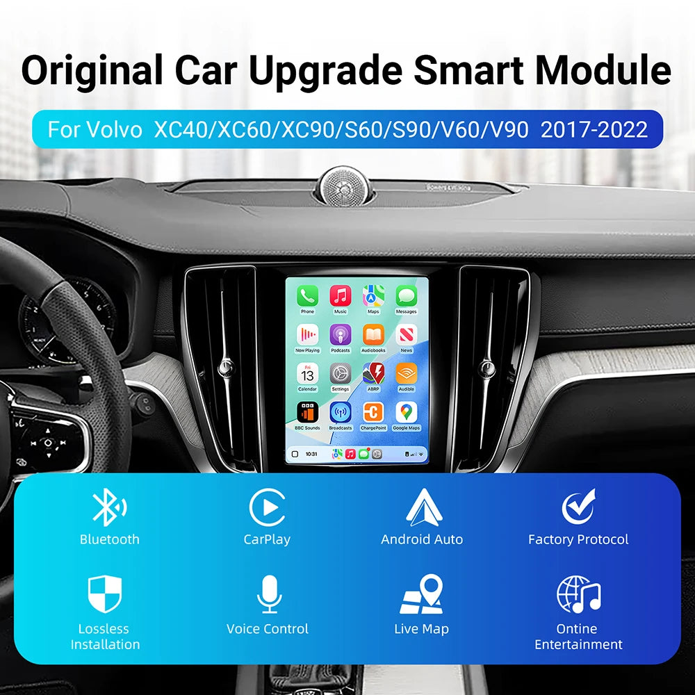 Wireless CarPlay Android Auto retrofit kit decoder box CarPlay Interface for Volvo V60 V90