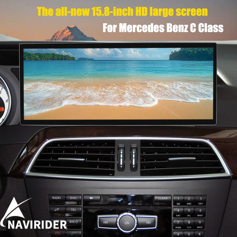 Android 15 Auto Car GPS Navigation For Mercedes Benz C Class W205 2008-2021 Stereo Radio W | AUTOKITSHOP