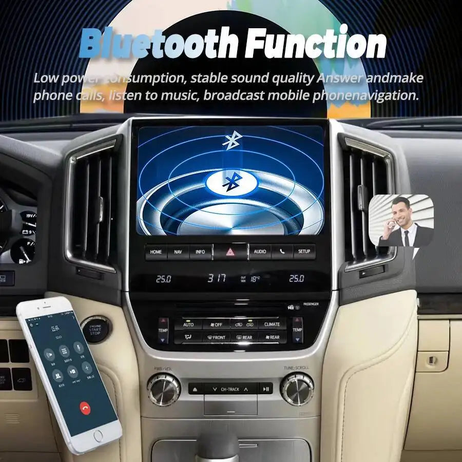 GPS Android 13 Navi BT Car Radio Navirider Radio Stereo Car Wireless Carplay For TOYOTA La