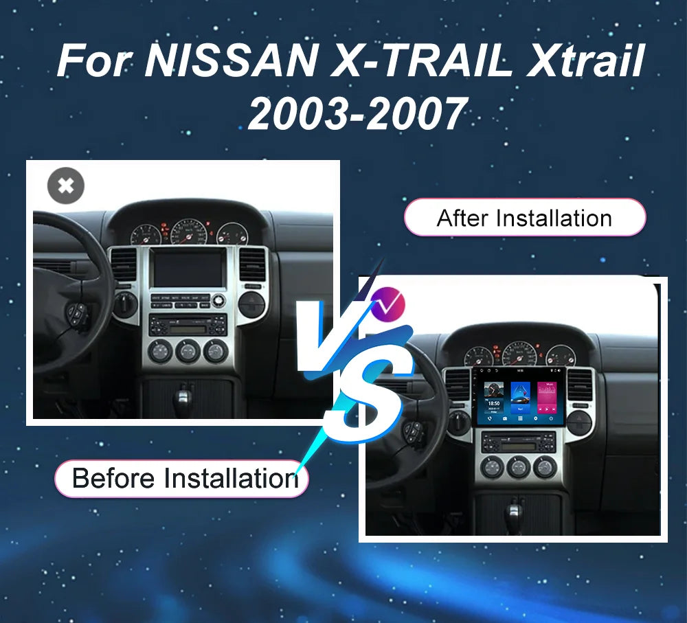 Android 15 Radio Multimidia Player For NISSAN X-TRAIL Xtrail 2003-2007 Auto GPS Navigation
