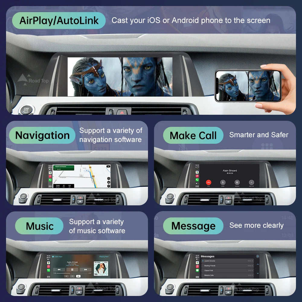 1920*720 Touch Screen For BMW 5 Series F10 F11 2011-2017 Wireless Carplay Display Android  | AUTOKITSHOP