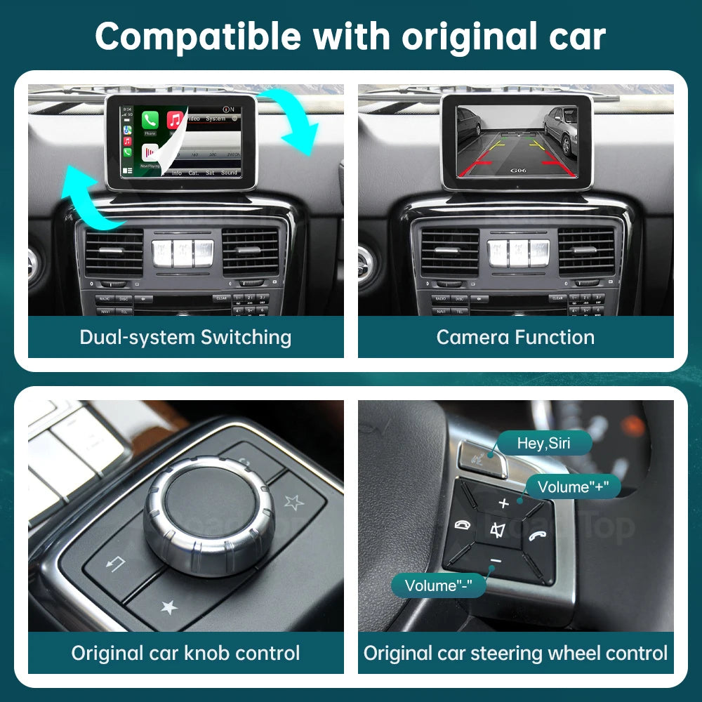 RoadTop Wireless CarPlay Module for Mercedes Benz G-Class W463 2012-2018 G63 G65 AMG G500