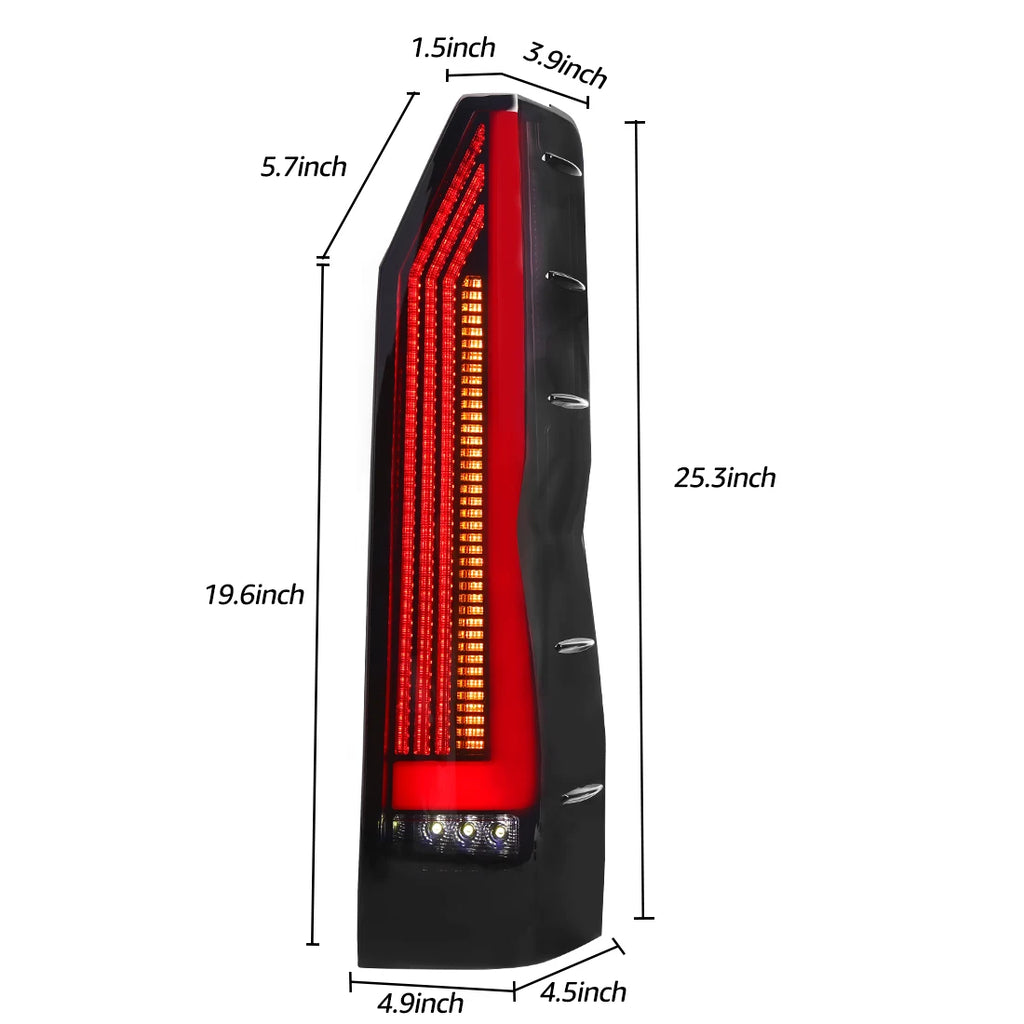 Pair of Tail Lamps For Toyota Hiace 2019 2020 2021 2022 2023 2024 Running Brake Turn Signa | AUTOKITSHOP