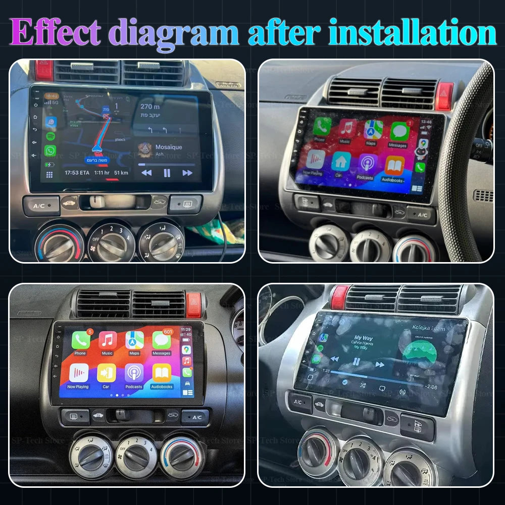 Android 16 For Honda Fit Jazz City 2002 2003 2004 2005 2006 2007 Multimedia Player Navigat | AUTOKITSHOP