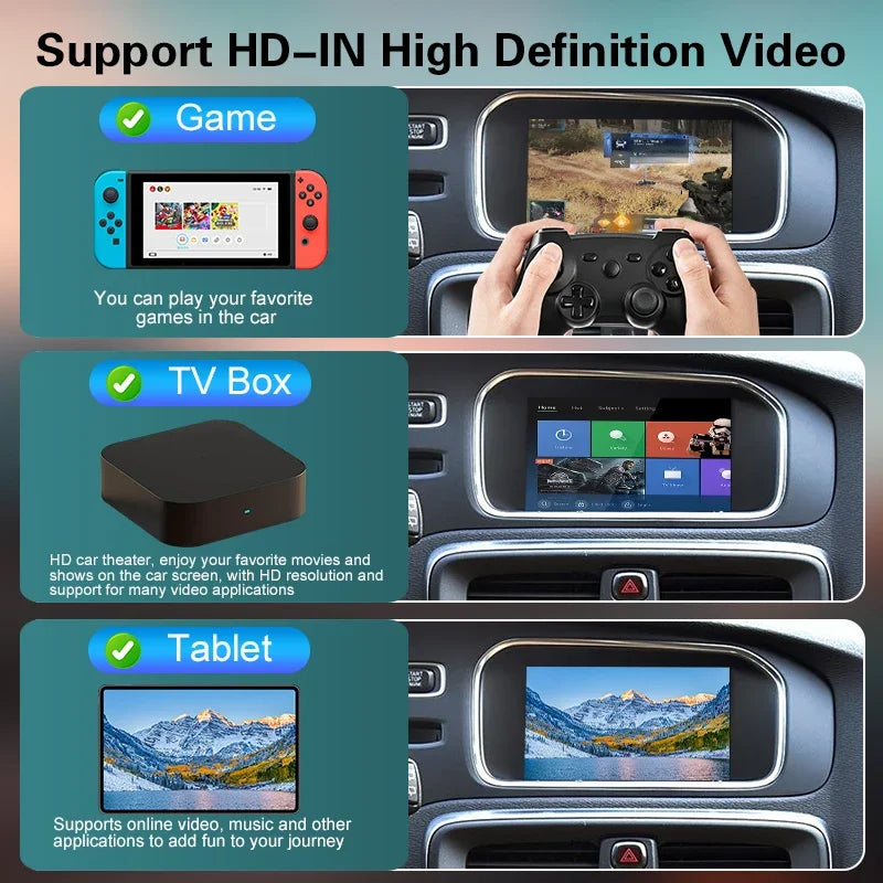 Wireless CarPlay for Volvo V40 2015-2019 with 7" Android Auto Interface Mirror Link AirPla
