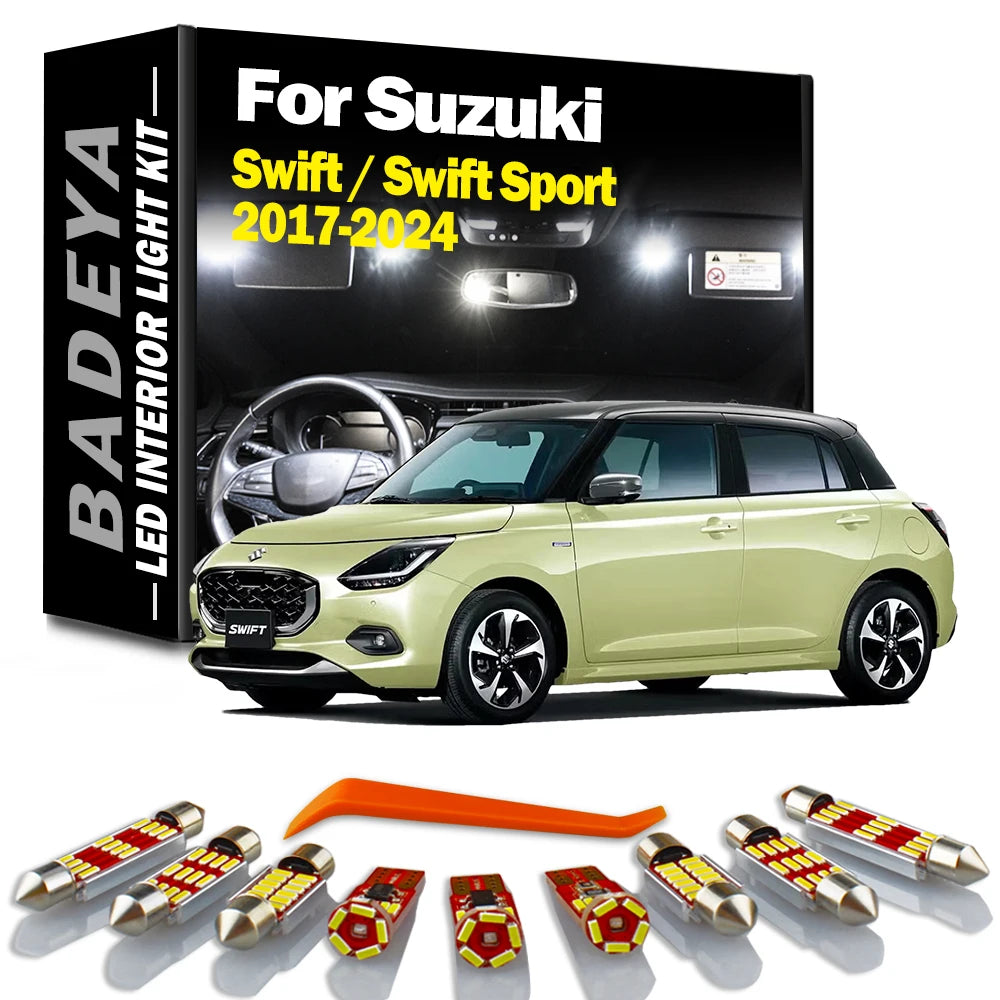 9-Piece LED Interior Light Kit for Suzuki 2017-2020 - Canbus Error-Free Interior Bulbs