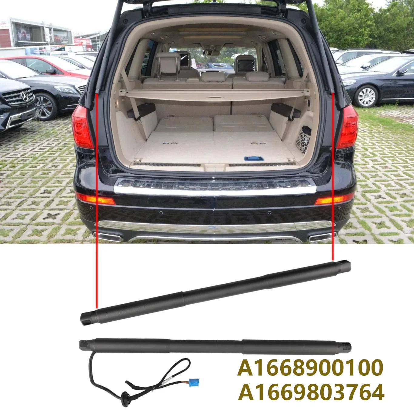 Tailgate Support Rod Strut For Mercedes-Benz GL GLS X166 350 400 450 2013-2019 Electric Su | AUTOKITSHOP