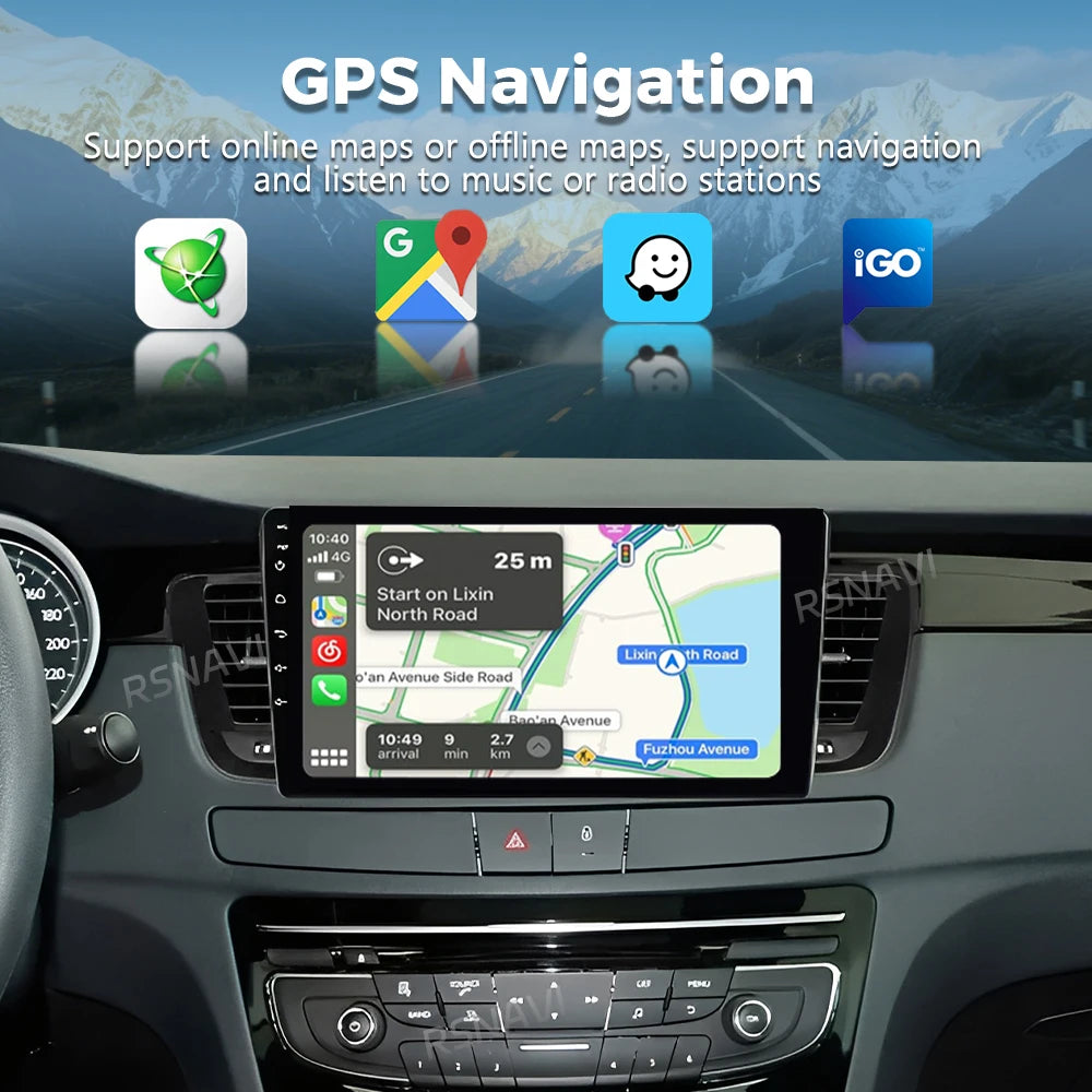 Android 16 CarPlay Auto 4G+WiFi DSP For Peugeot 508 2011-2018 Car Radio Multimedia Video P