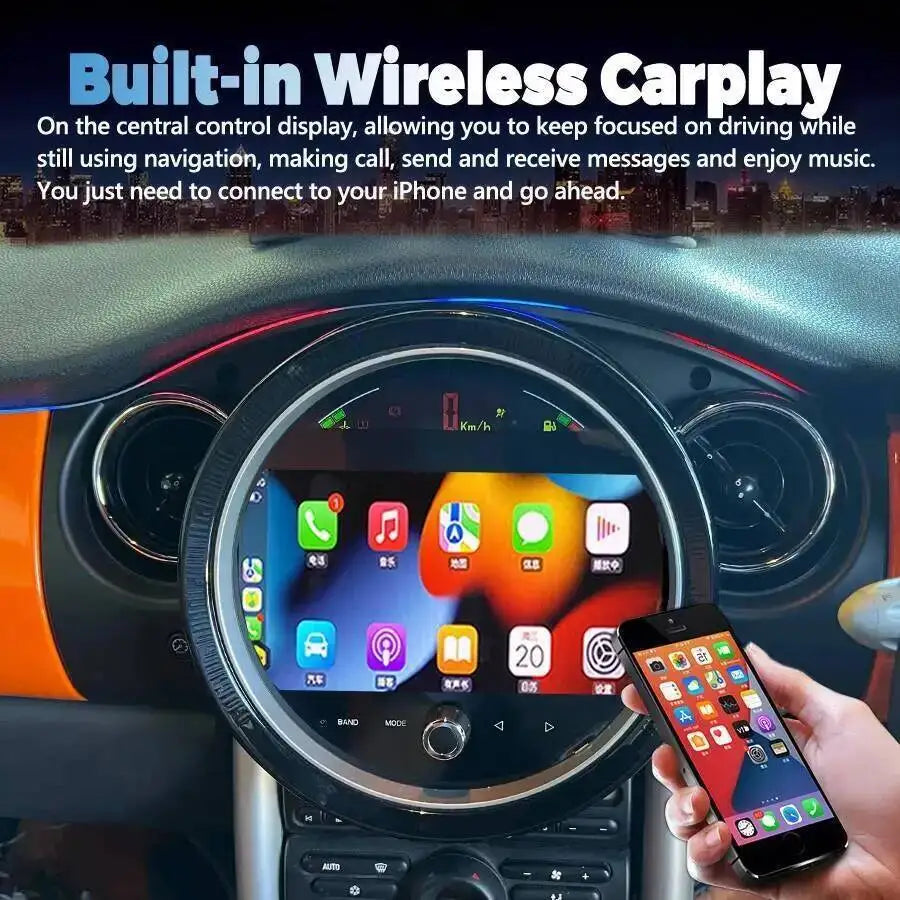 9" Android Car Radio For BMW Mini Cooper R50 R52 2003-2007 Wireless Carplay Multimedia Vid | AUTOKITSHOP