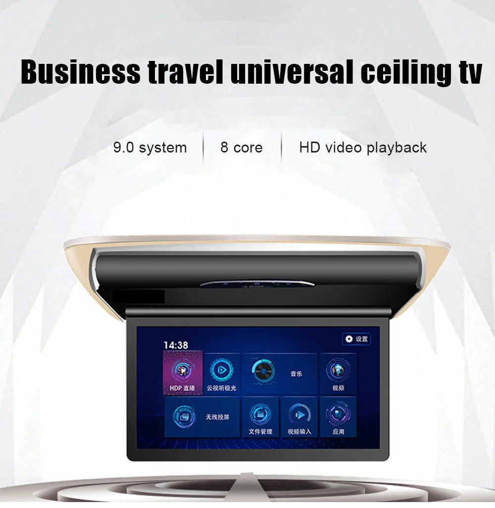 15.6 Inch 2K Screen Car Toproof Monitor Android Universal Entertainment Headrest Display T