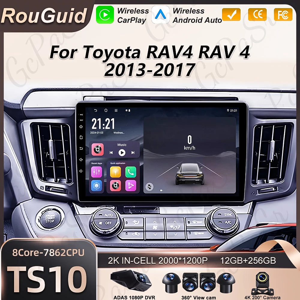 Android 16 Car Radio For Toyota RAV4 RAV 4 2013 2014 2015 2016 2017 Carplay Auto Multimedi | AUTOKITSHOP
