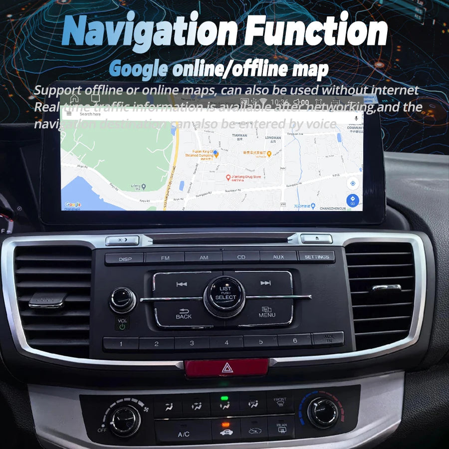 12.3inch Android Screen Head Unit For Honda Accord Inspire 2018-2021 Stereo Car Radio Mult