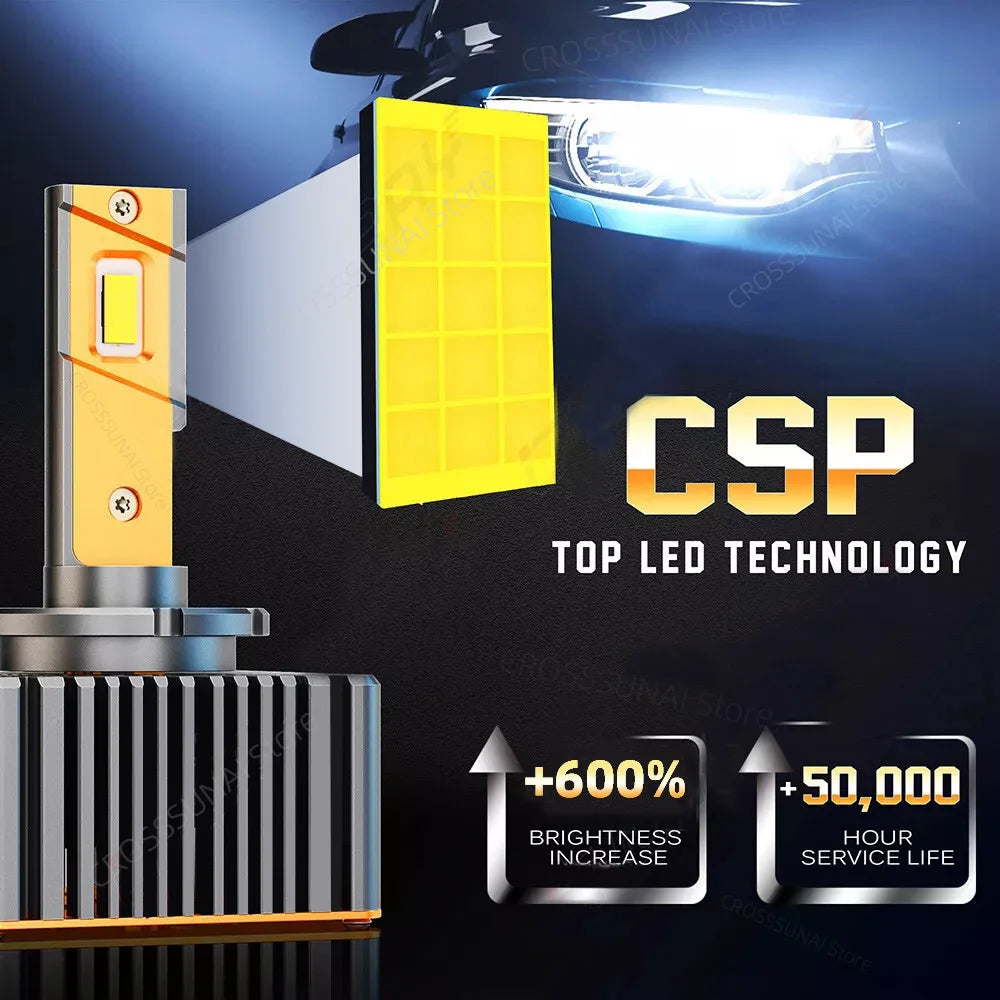 LED Headlight Bulbs D3S Car Lamp 30000LM Canbus CSP Chip 6000K Light For Tesla Model S 201