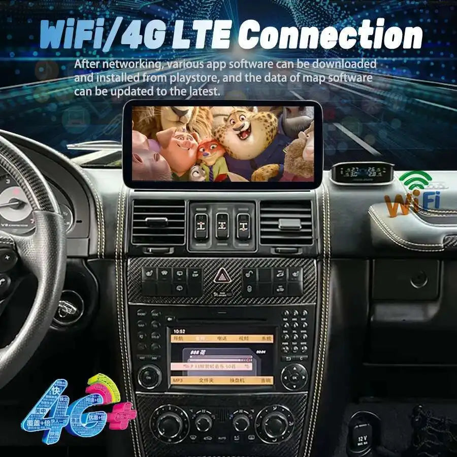 12.3" Android 14 Auto Carplay Car Radio with Screen Video Player For Mercedes Benz G Class