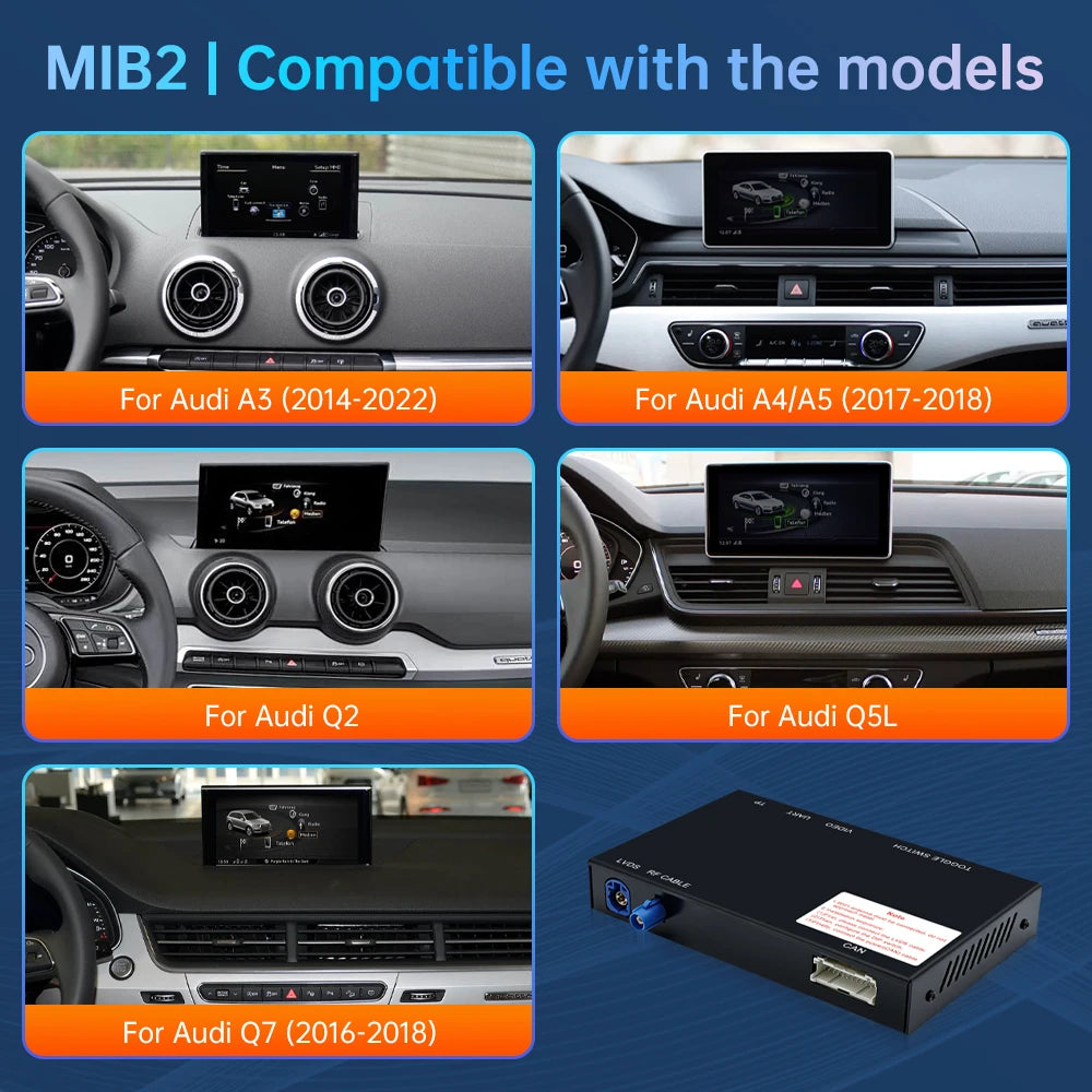 Road Top Wireless Carplay Decoder Interface For Audi A4 A3 A5 Q2 Q7 Q5L 2016-2020 MIB2 Sys | AUTOKITSHOP