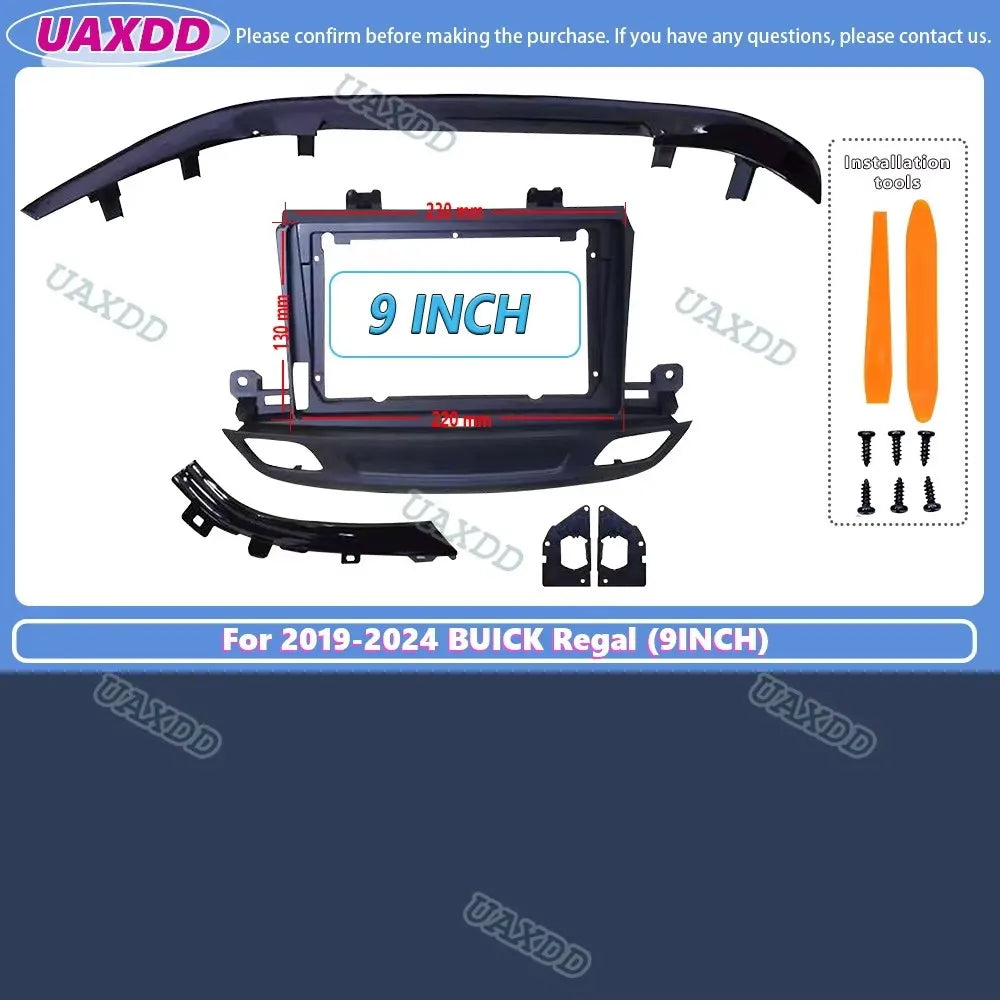 For 2019-2024 BUICK Regal 9INCH 2 Din Car radio Android frame Kit fascia cable video harne