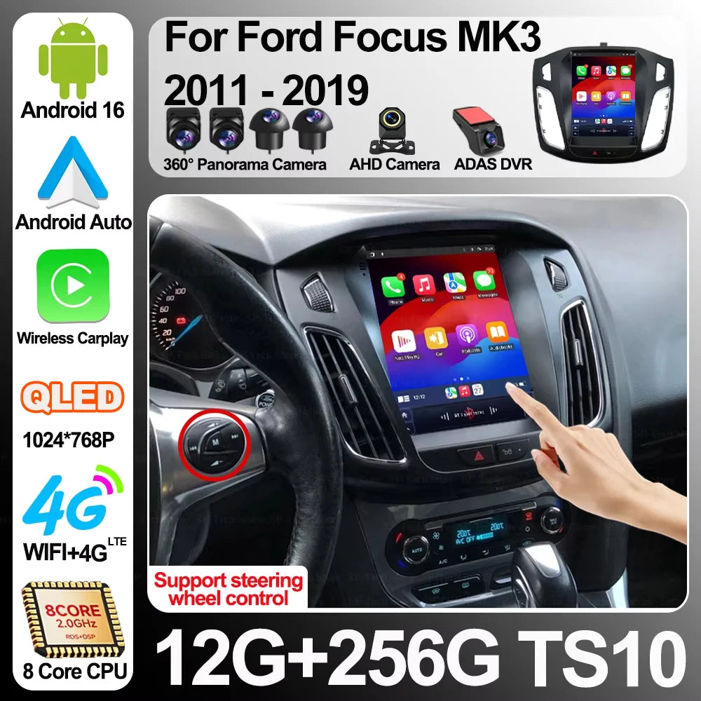 9.7 Inch Android 16 For Ford Focus Mk3 2011-2019 Car Radio Multimedia Video Player Navigat | AUTOKITSHOP