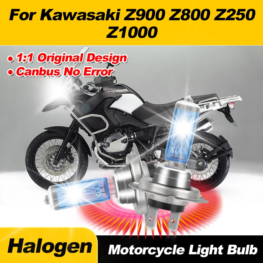 100W Halogen Headlight Bulbs 20000LM Canbus No Error Motorcycle Head Lamps 6000K White For