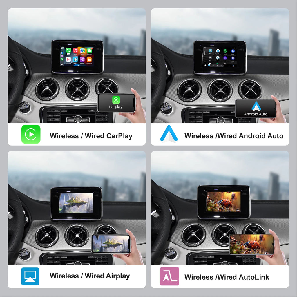 Wireless CarPlay Android Auto for Mercedes Benz A B C E Class GLA CLA GLK SLK CLS W204 W17