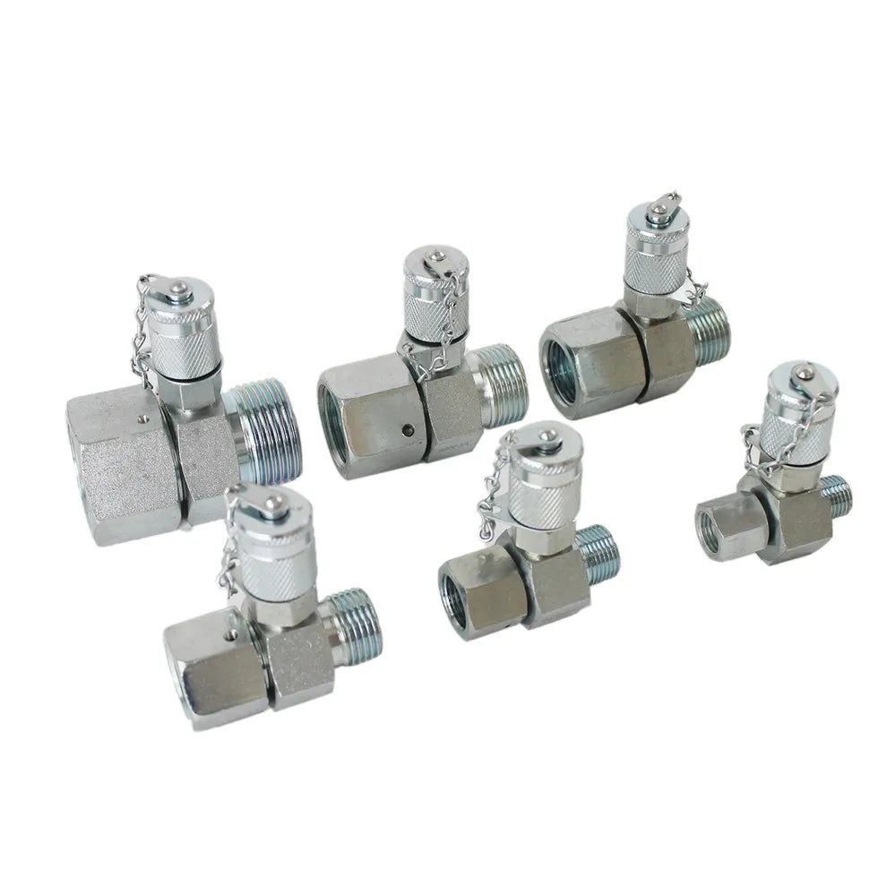 Hydraulic Swivel Run Tees Tester Coupling Set Hydraulic Tee Connectors for Excavator Const