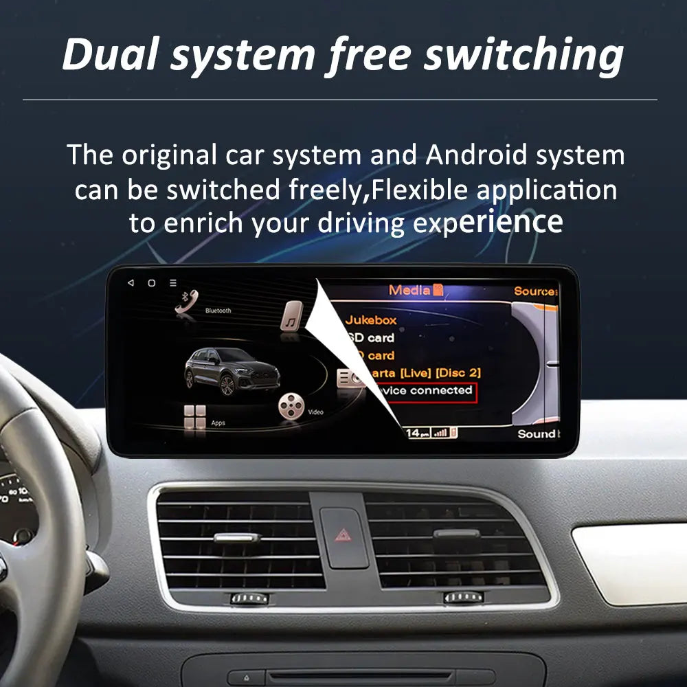 for Audi Q3 2013 2014 2015 - 2018 Carplay Car Radio Video Multimedia Player 4G GPS Navi An