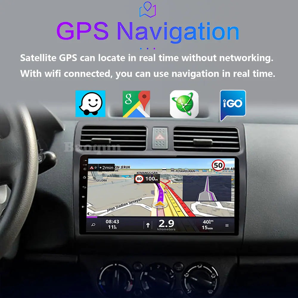 Android 16 For Suzuki Swift 3 2003 - 2010 Car Radio Multimedia Player Carplay and Android