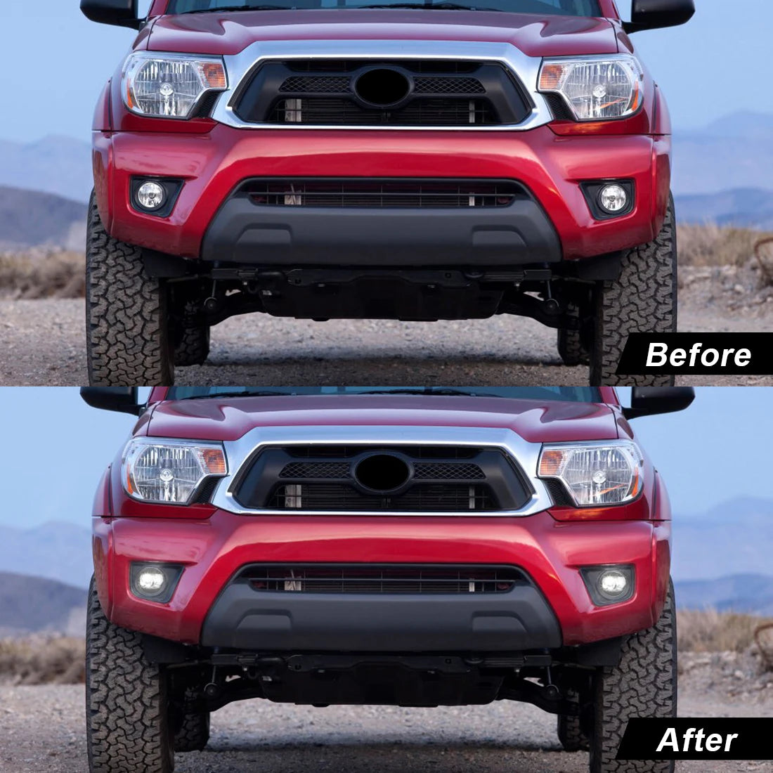 LED Fog Lights For Toyota Tacoma 2012 2013 2014 2015 DRL Daytime Running Lights Angel Eyes | AUTOKITSHOP