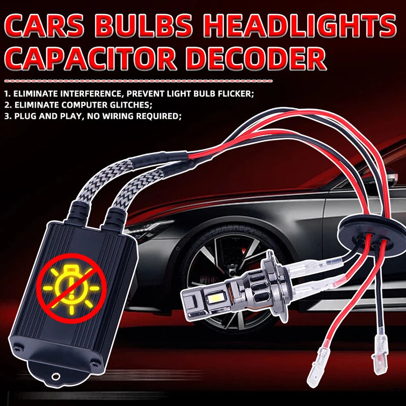 H7 Car Load Resistor Error Canceler LED Decoder Canbus Free Wiring Canceler Decoder Light