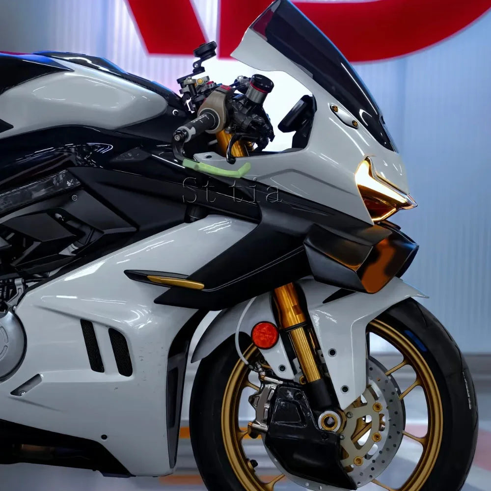 For 675SR-R 675SR 2024 2025 675 SR -R 2026 Motorcycle Accessories Fixed Front Lip Spoiler Fixed  - Automotive LED Light