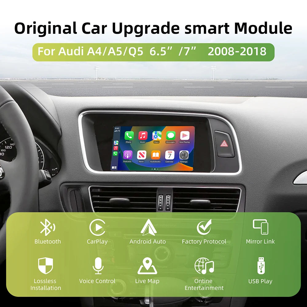 ANYFAR Wireless CarPlay For Audi A4 A5 Q5 2008-2018 Android Auto Mirror Link AirPlay Rever | AUTOKITSHOP