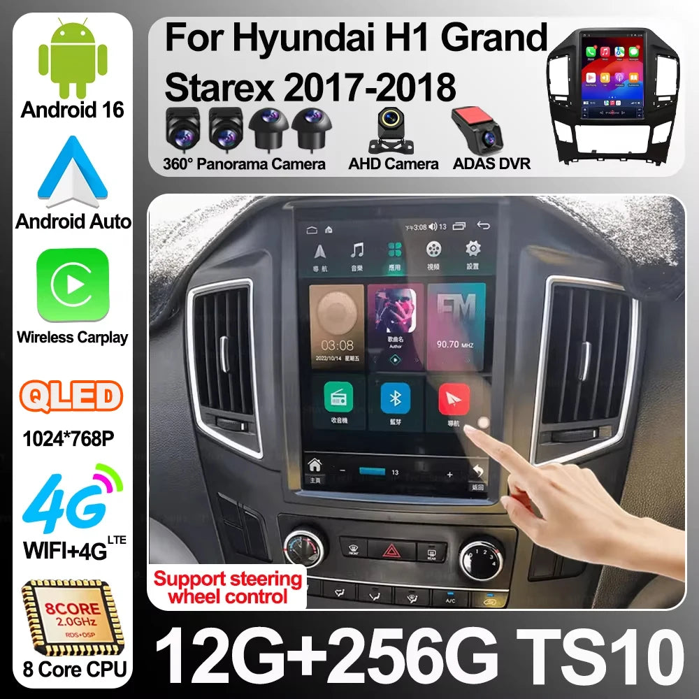 9.7 Inch Android 16 For Hyundai H1 Grand Starex 2017-2018 Car Radio Multimedia Video Playe | AUTOKITSHOP