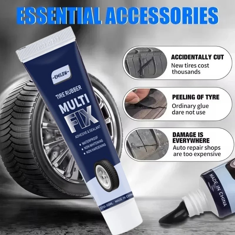 Universal Car Tire Repair Gel Tire Repair Gel Rubber Adhesive Not Corrosive Tire Scratches Crack - Automotive LED Light