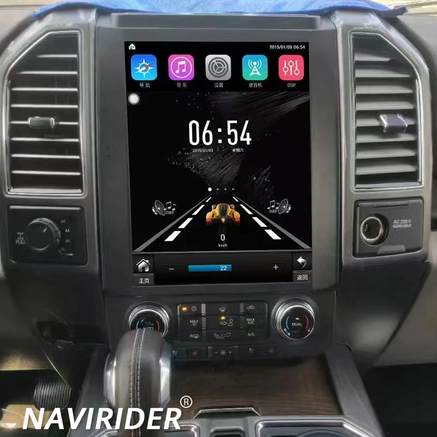 Android 15 Multimedia Carplay Video Player Bluetooth For Ford Raptor F150 2016-2021 12.1In